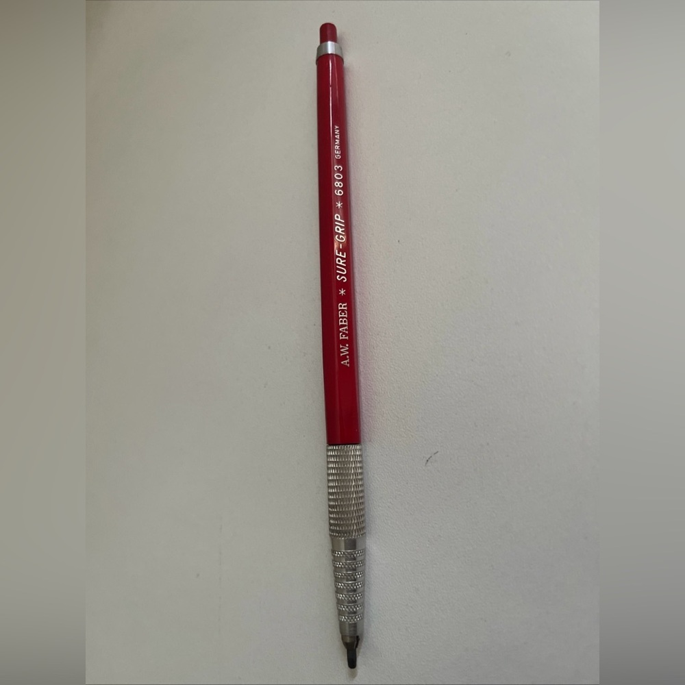 Vintage A.W. Farber Sure Grip 6803 Drafting Pencil Red Germany